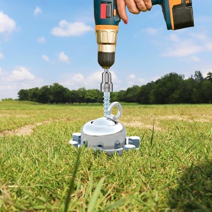 360° Swivel Dog Tie Out Stake Dog Anchor - 2025 Upgrade - Heavy Duty Stainless Steel Dog Yard Stake for Small to Large Dogs 6 PCS Dog Tethers Holds 1500Lbs of Pull Force Great for Yard Camping Outdoor
