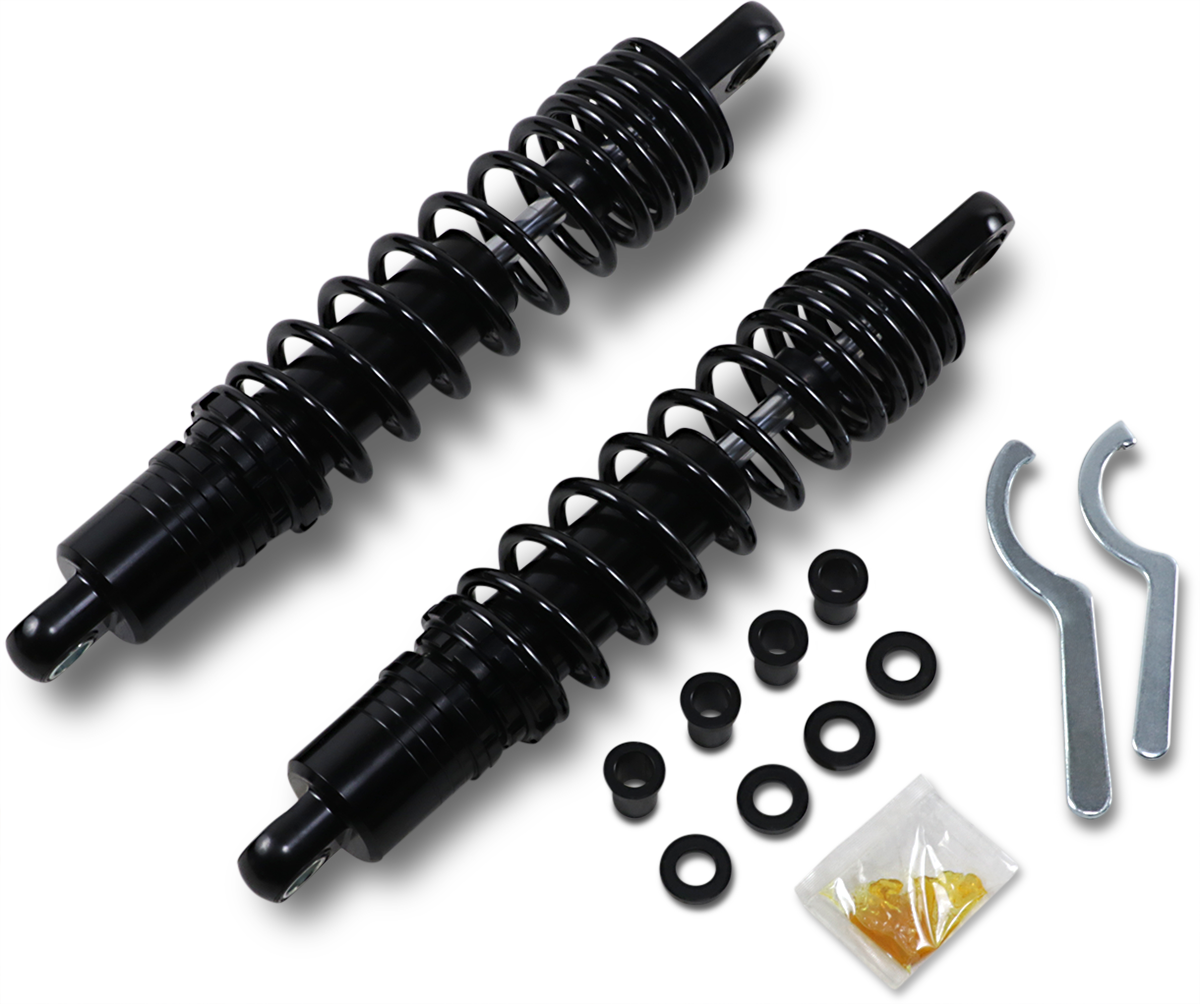 DRAG SPECIALTIES SHOCKS, DRAG SPECIALTIES SHOCKS Premium Ride-Height Adjustable Shocks - 13.5 inch - Black C16-0168NUAB