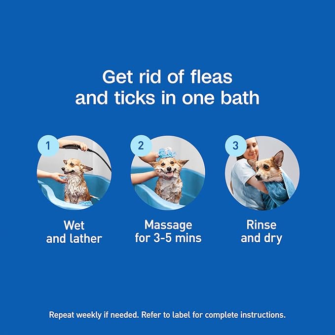 Adams Plus Flea & Tick Shampoo with Precor for Cats, Kittens, Dogs & Puppies Over 12 Weeks Of Age |Sensitive Skin Flea Treatment |Kills Adult Fleas, Flea Eggs, Ticks, and Lice |24 Oz, Pump Included