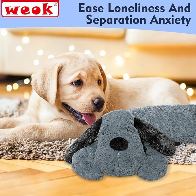 Puppy Heartbeat Toy for Separation Anxiety Relief, Heartbeat Stuffed Animal Anxiety Calming Behavioral Aid Plush Toy for Dogs Cats Pets