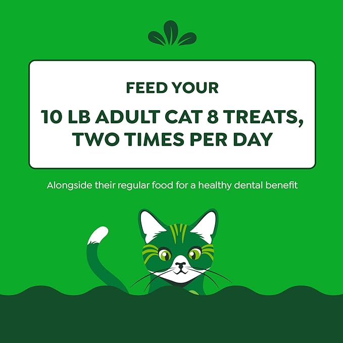 Greenies Feline Adult Dental Cat Treats, Catnip Flavor, 2.1 oz. Pack