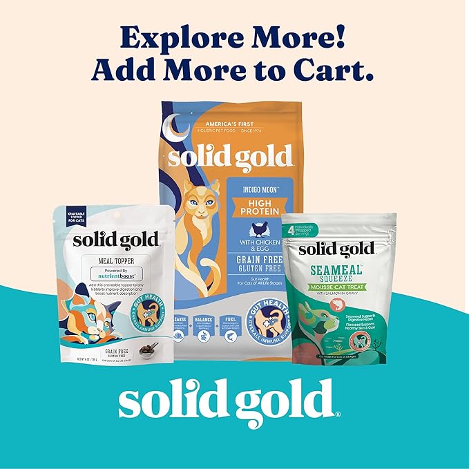 Solid Gold Wet Cat Food Shreds in Gravy - Healthy Canned Cat Food Made w/Real Chicken & Tuna Shreds, Vitamins & Minerals - Grain Free & Gluten Free Canned Meals for Cats & Kittens - 24ct/3oz Can