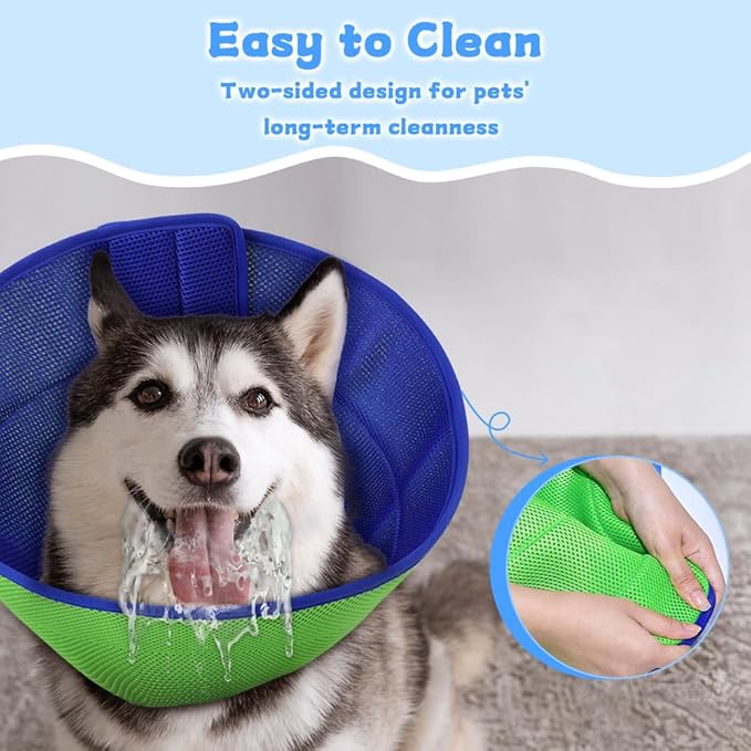 Inspack XS Soft Dog Cone Collar Alternative, E Cones for Small Dogs/Cats to Stop Licking After Surgery, Neuter Recovery Ecollars of Shame Alternatives, Comfortable Paws Comfy Elizabethan Collars
