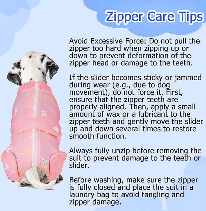 Lukovee Recovery Suit for Dogs, Zipper-On Onesie for Female Male Dog, Abdominal Wounds Cone E-Collar Alternative, Prevent Licking Spay (X-Large, A-Pink)