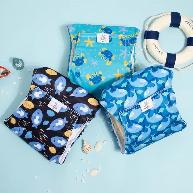 CuteBone Belly Band for Dogs Male Reusable Diapers Washable Wrap DM36M