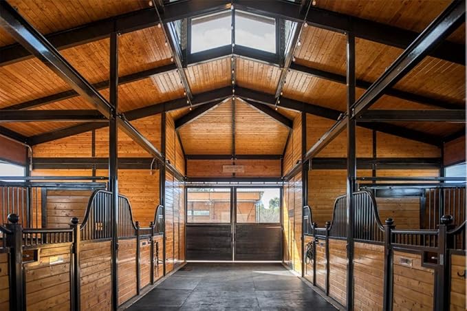 American Floor Mats - Horse/Stable Mats - Heavy Duty Stall Mats - Thick, Durable Rubber Flooring Solid Black 3/8" Thick - 4' x 50' Roll