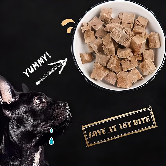 Organic Freeze Dried Dog & Cat Treats - Single Ingredient, Grain Free Food Toppers for Healthy Pets, No Fillers or Preservatives (1 Bag, Chicken)