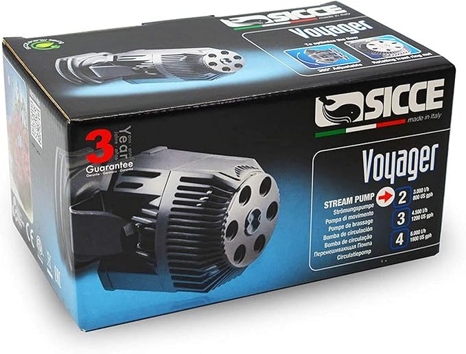 SICCE Voyager HP 8 Stream Pump - freshwater and saltwater application, for submerged use|3200 GPH
