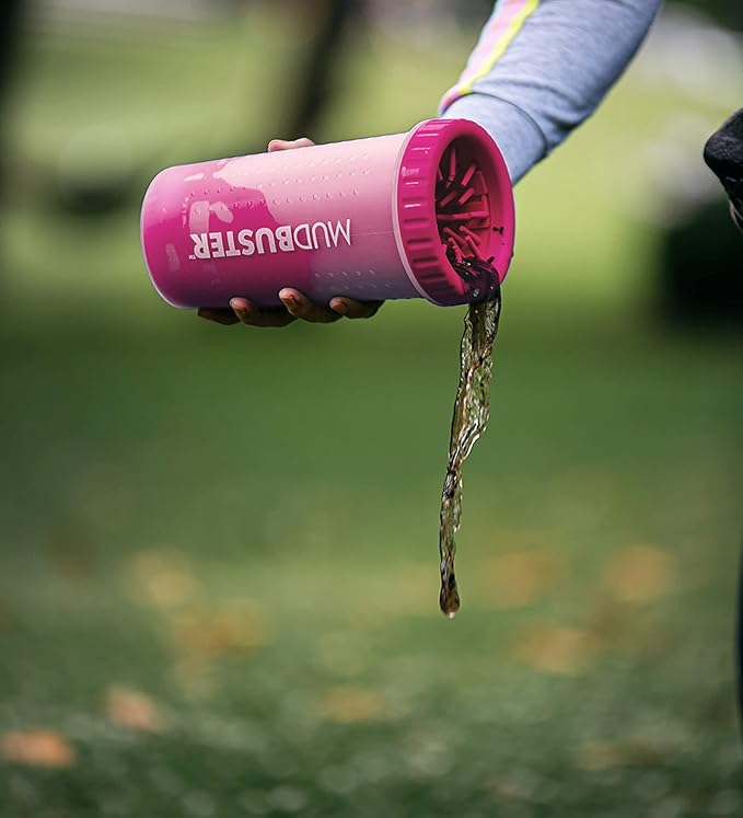 Dexas MudBuster Portable Dog Paw Cleaner, Pink Large Pet Supplies and Accessories