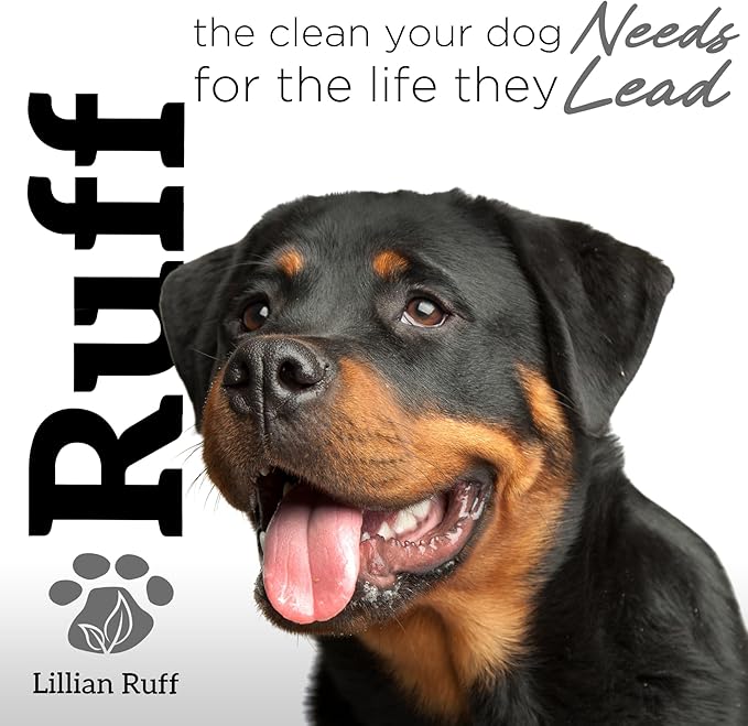 Ruff by Lillian Ruff Activated Charcoal Pet Shampoo – Lemon Sage – Deep Cleanser, Deodorizer & Stain Remover – Hydrates Dry Itchy Skin – Puppy & Dog Safe – USA Made (Gallon Pump)