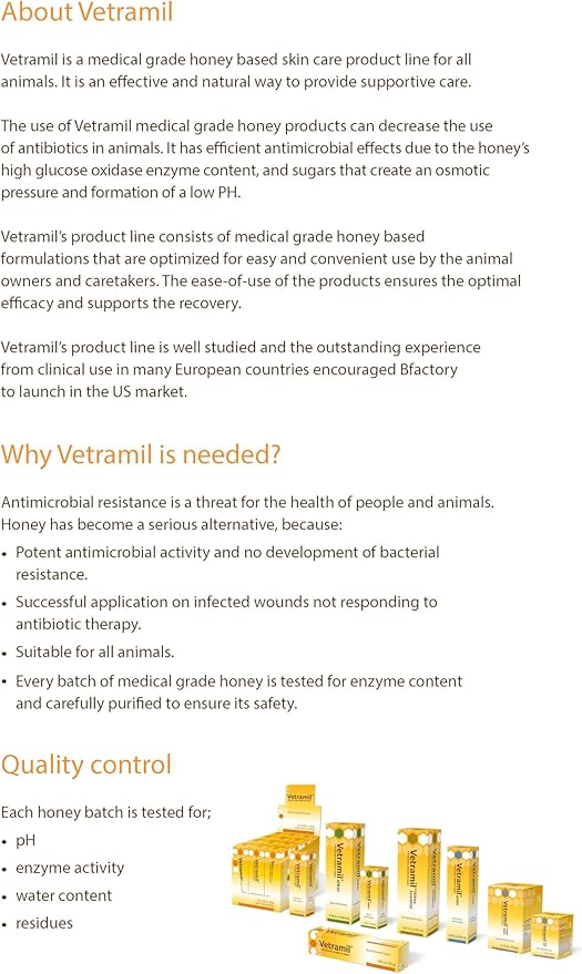 Vetramil® Auris – Natural Ear Care for Dogs & Cats – Soothes Irritation and Supports Healthy Ears – Medical-Grade Honey with Essential Oils – Non-Sticky – 1.69 oz (50 ml)