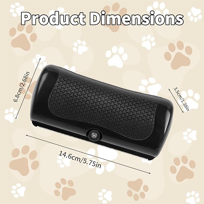 Deshedding Dog Brush - Pet Grooming Tool for Dogs & Cats, Removes Loose Hair on Short & Long Coats, Easy to Clean