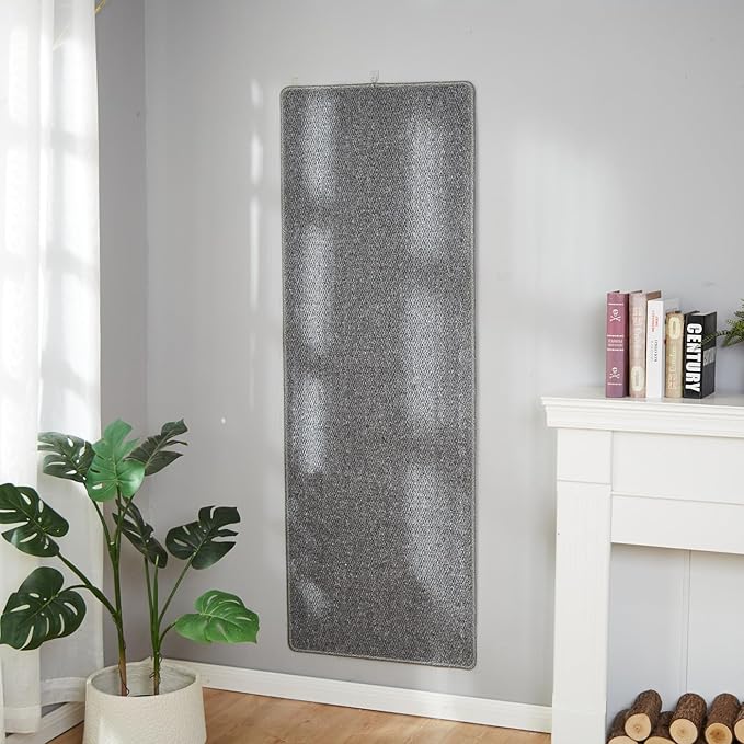 SHENGOCASE 67"x 23.6" Thickened Cat Wall Climbing Carpet, Cat Wall Furniture Scratcher, Scratching Post, Couch Sofa Protector (Grey)