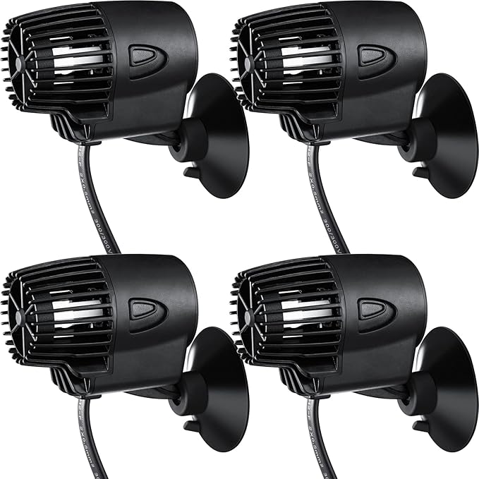 Zhengmy 2 Pcs 800 Gph Aquarium Circulation Pump with Magnetic Suction Base 360 Degree Rotating Wave Maker Submersible Aquarium Powerhead Wave Maker for 20-100 Gal Freshwater Saltwater Fish Tank