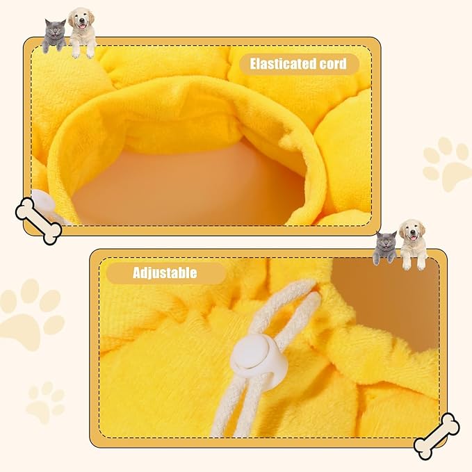 HOMBYS Soft Dog Cone for Dogs and Cats, Cute & Fluffy Flower Shape for Claming, Adjustable Dog Collar Alternative After Surgery, Protective Elizabethan Collar for Dogs Recovery & Stop Licking, S