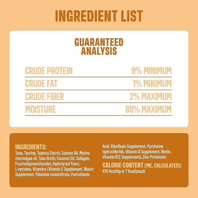 ivvi Skin & Coat for Cats โ Functional Creamy Snack with Salmon Oil, Algae Oil, Zinc, Collagen & Biotin โ Supports Skin and Fur Health โ 30 x 0.53 oz Sachets โ with Real Tuna
