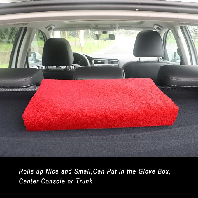 Car Seat Cover Protector Front Seats,for Gym Workout,Running,Swimming,Beach and Hiking,Waterproof Sweat Towel Bucket Seat Covers for Cars SUV Trucks (Red, 2Pcs)