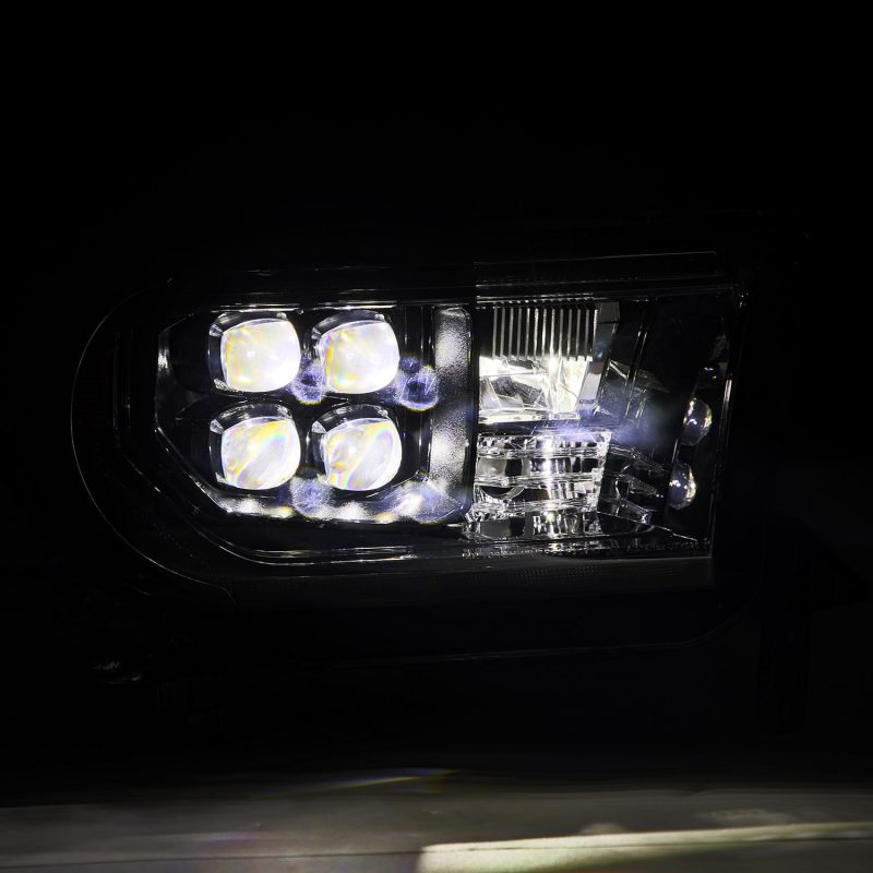 AlphaRex 07-13 Toyota Tundra/08-17 Toyota Sequoia MK II NOVA-Series LED Projector Headlights Alpha-Black (With Level Adjuster)