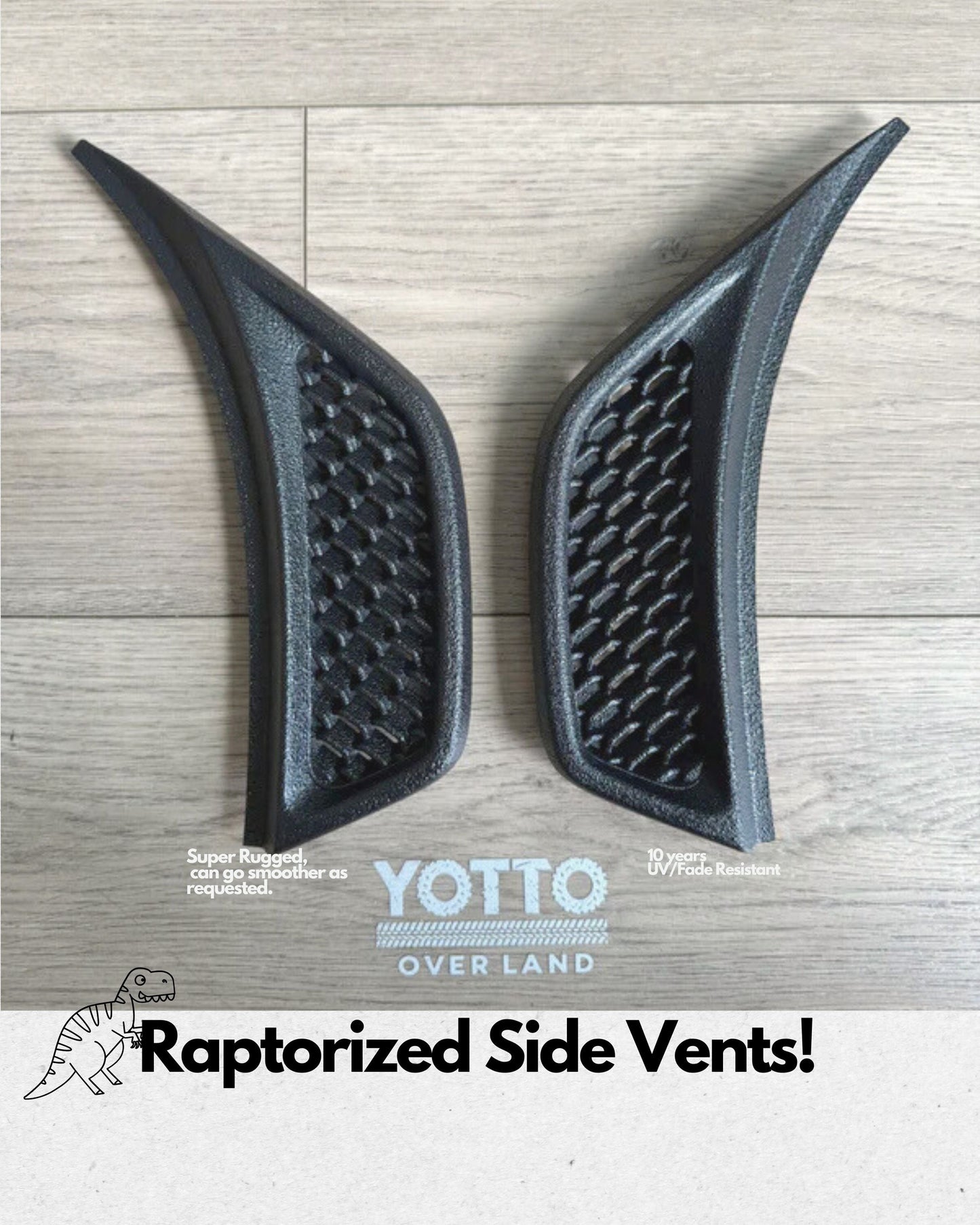 Raptorized Side Vents Fits Wrangler JL Gladiator JT