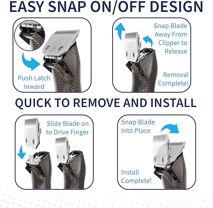 Detachable A Series 30 Blades for Dog Grooming Cuts 1/50" - 0.5mm Japanese High Carbon Steel Dog Clipper Blades & 30 Blade Dog Grooming (Compatible A5 Series Clippers for Dogs Cat (B30)