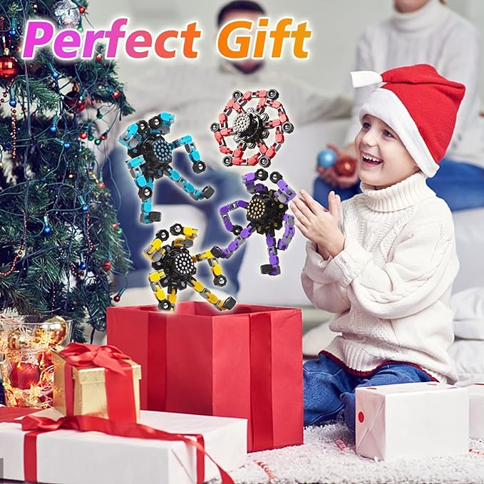 Transformable Fidget Spinners 32 Pcs for Kids and Adults Stress Relief Sensory Toys for Boys and Girls Fidget Toy Classroom Party Favors for Kids 4-8 8-12, Goodie Bag Stocking Stuffers Gifts