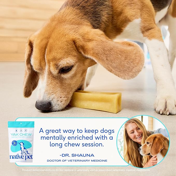 Native Pet Yak Cheese Himalayan Dog Chews XLarge - Long Lasting Dental Sticks for Extra Large Breeds – 100% All Natural Himalayan Yak Chews – Cheese Bone for Aggressive Chewers - 10 Per Pack
