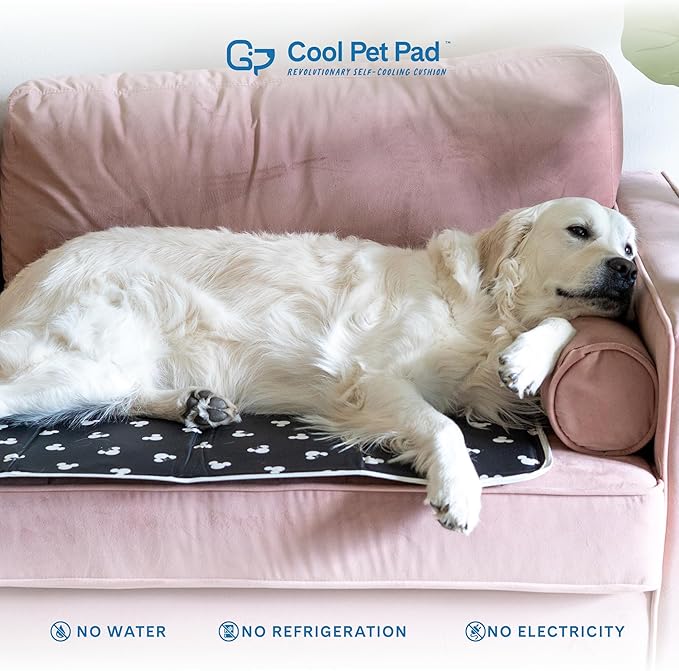 The Green Pet Shop Cool Pet Pad - Medium, Disney’s Mickey & Minnie Mouse - Self-Cooling, Pressure Activated Mat for Dogs & Cats from 21-45 lbs - Non-Toxic Gel, No Water Needed