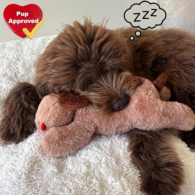 iHeartDogs Heartbeat Puppy Toy - Comfort Cuddler Pillow - Dog Anxiety Toy