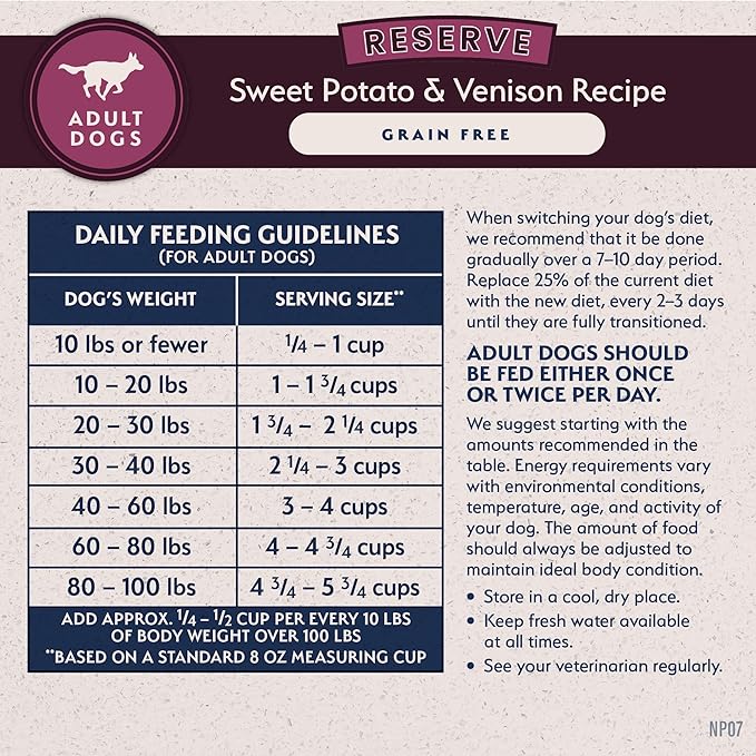 Natural Balance Limited Ingredient Adult Grain-Free Dry Dog Food, Reserve Sweet Potato & Venison Recipe, 22 Pound (Pack of 1)