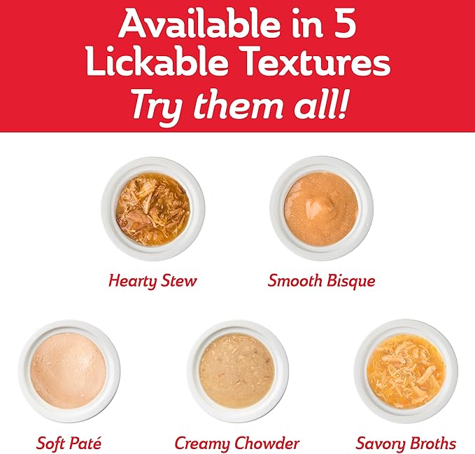 Delectables Senior Stew & Bisque Lickable Wet Cat Treats Variety Pack