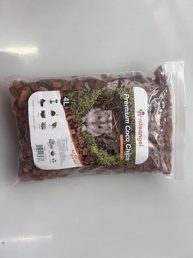 Niteangel Natural Coco/Cork Hamster Bedding Pet Litter for Dwarf Syrian Hamsters, Gerbils, mices, Degus or Other Small Animal