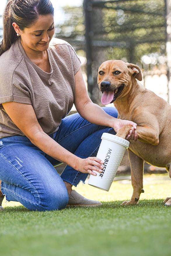 Dexas MudBuster Portable Paw Cleaner for Dogs, Large, Bright White Special Edition, Premium Pet Supplies and Accessories
