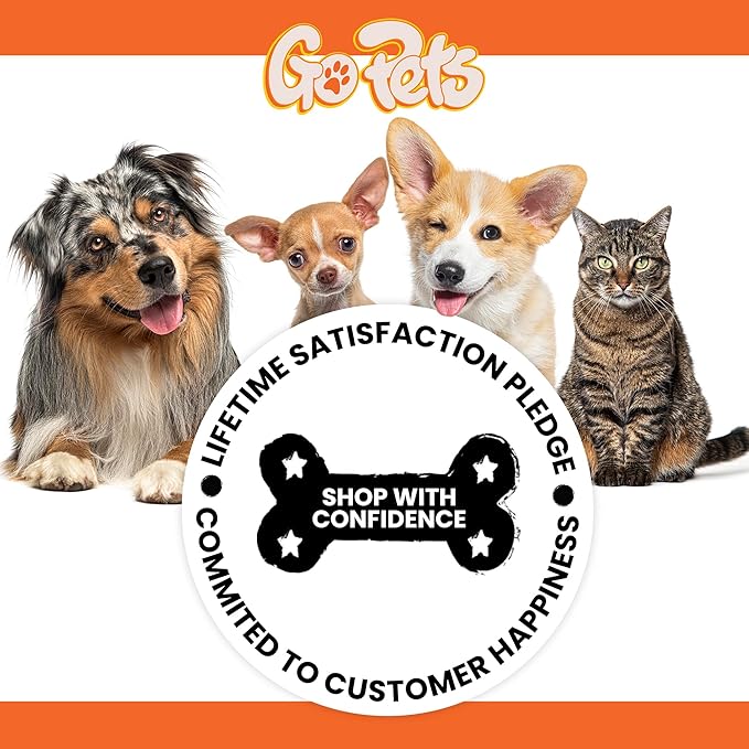 GoPets 2-Sided Dematting & Deshedding Comb for Dogs & Cats, Versatile Undercoat Detangler Brush for Shedding, Matted Hair & Fur Remover Tool, Stress-Free Pet Grooming Rake with Ergonomic Handle