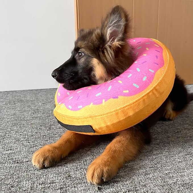 Katoggy Inflatable Dog Cone Collar for Dogs & Cats - Soft, Adjustable Blow-up Donut E-Collar for Small, Medium & Large Pets