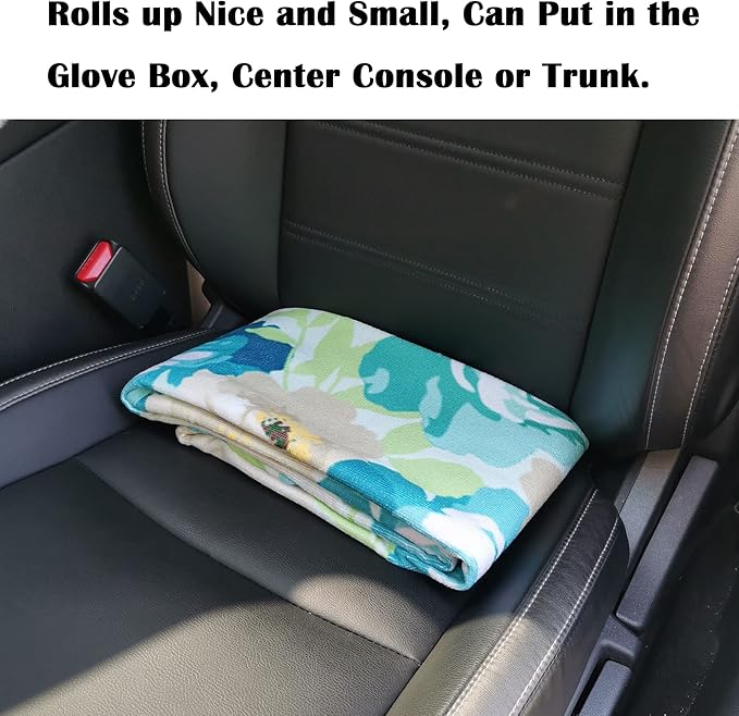 Car Seat Cover Protector Front Seats,for Gym Workout,Running,Swimming,Beach and Hiking,Waterproof Sweat Towel Bucket Seat Covers for Cars SUV Trucks (Chrysanthemum, 1Pcs)