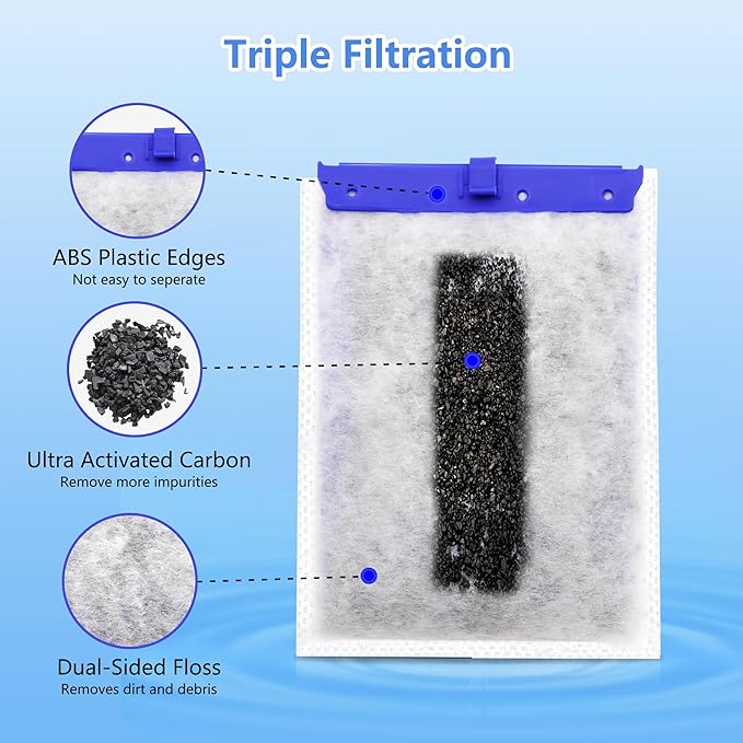 9 Pack Aquarium Filter Cartridge Compatible with Whisper Power Filters,Large Replacement Filter Cartridges for PF20/PF30/PF40/PF60
