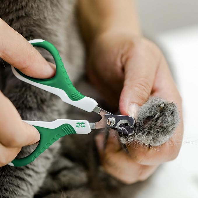 Mr. Pen Cat Nail Trimmer - Green & White, Cat & Kitten Nail Clipper, Pet Claw Trimmer for Small Dogs