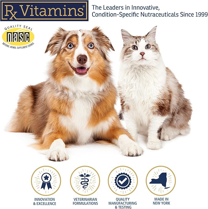 Rx Vitamins Amino B Plex Cat & Dog Supplement - Vitamin B Complex Liquid Plus Amino Acids for Dogs & Cats - Appetite Booster and Weight Gainer Cat & Dog Vitamins - 4 oz