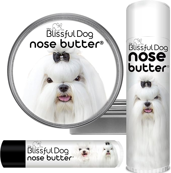 The Blissful Dog Maltese Unscented Nose Butter - Dog Nose Butter, 4 Ounce