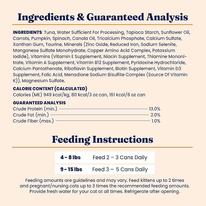 Solid Gold Wet Cat Food Shreds in Gravy - Healthy Canned Cat Food Made w/Real Tuna Shreds, Vitamins, Minerals & Taurine - Grain Free & Gluten Free Canned Meals for Cats & Kittens - 24ct/3oz Can