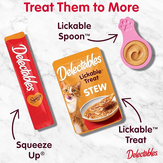 Hartz New Delectables Lickable Spoon Interactive Lickable Cat Treats for Quick & Easy Bonding, Chicken 32ct