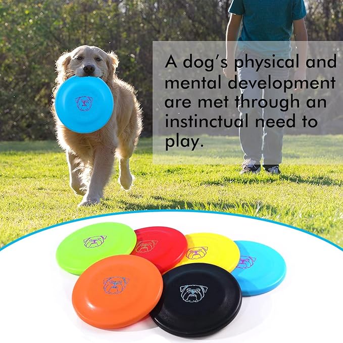 Dog Flying Disc, 3 Pcs Competition Dog Flyer Toy, Soft Indestructible Rubber Lightweight Flying Discs Toy for Dogs - Floats On Water, Gentle On Teeth and Gums