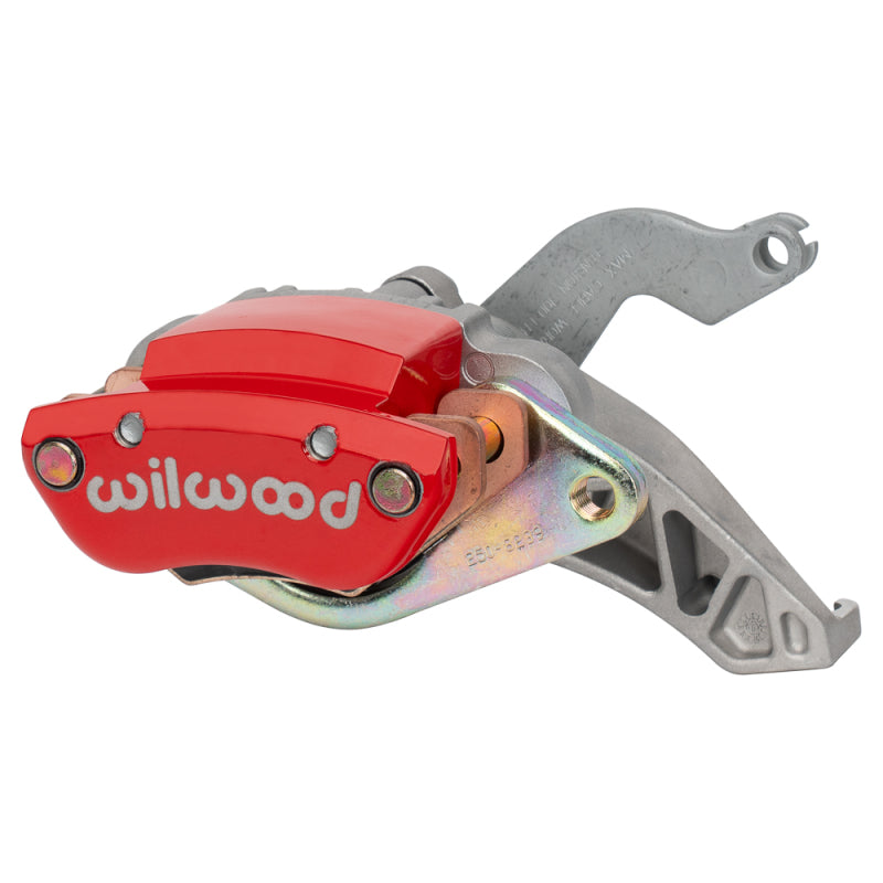 Wilwood caliper MC4 mech p-brake 1.19 .81 rotor 4.75 MT R/H red