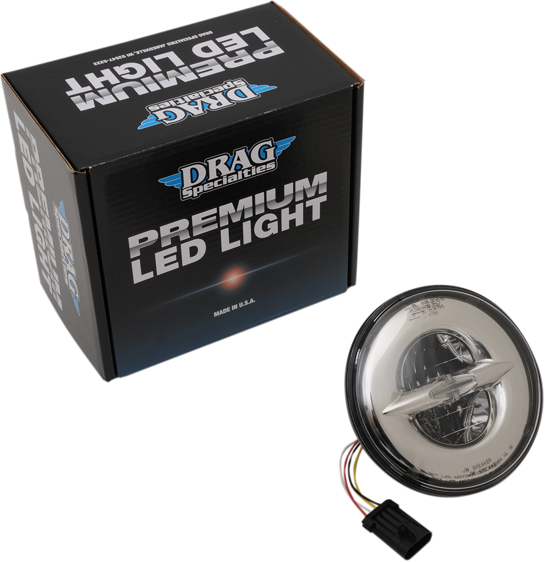 DRAG SPECIALTIES 7-Inch Reflector-Style LED Headlamp - Chrome (Part No. 0555854)