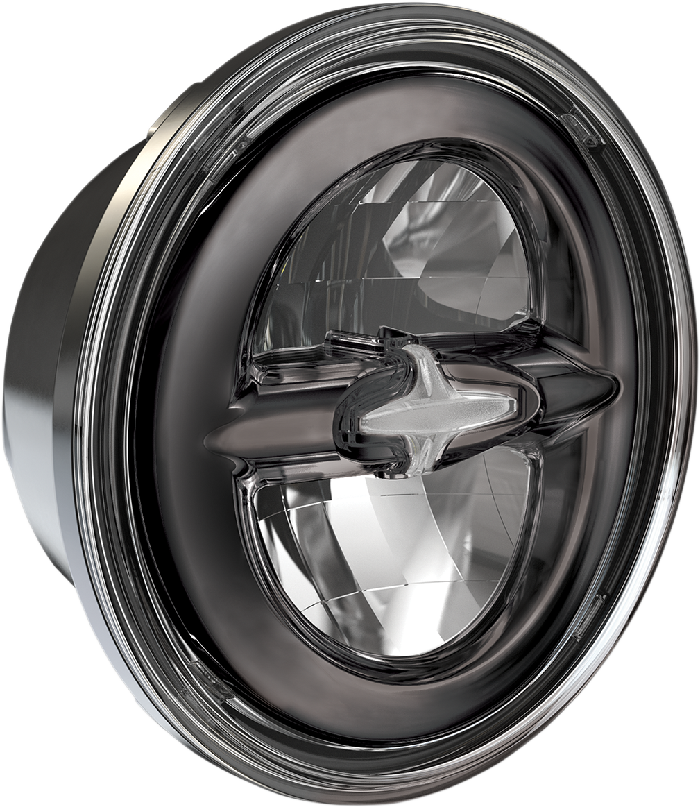 DRAG SPECIALTIES 0555954 Reflector Style 5-3/4 inch LED Headlamp in Dark Chrome
