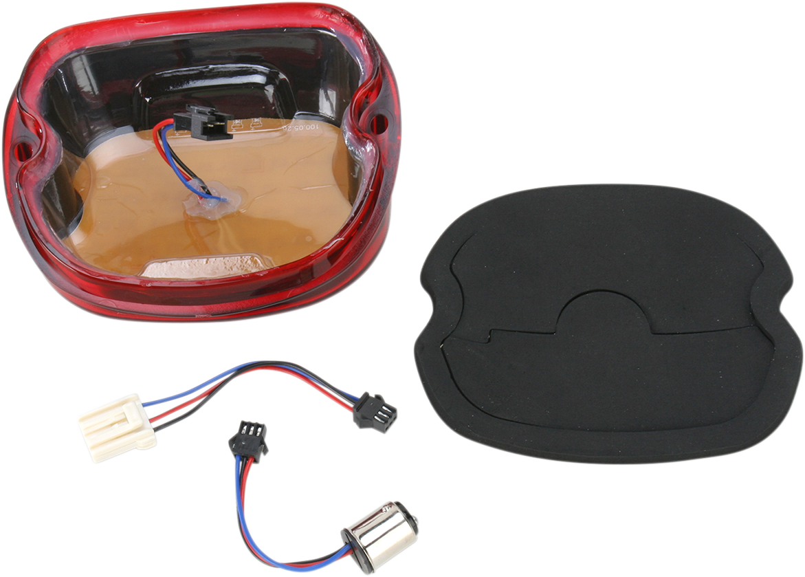 DRAG SPECIALTIES Red L24-0436RLED Taillight with Full LED Board for Modern Vehicles