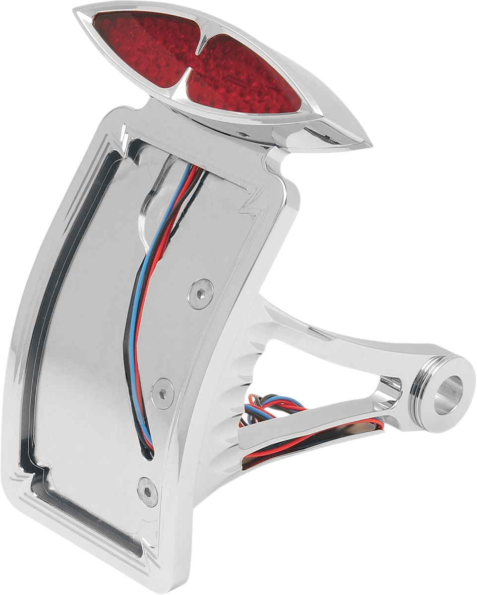 DRAG SPECIALTIES Curved Vertical Taillight and License Plate Mount - Part Number 76387