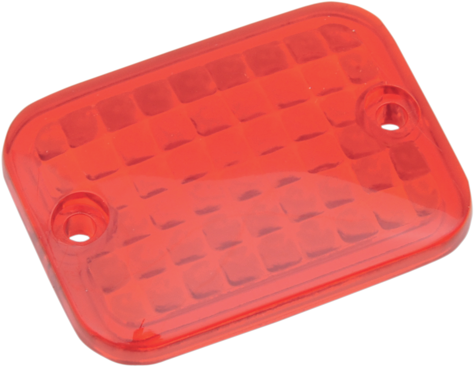 DRAG SPECIALTIES Replacement Mini Rectangular Lens - Red (Part Number 165178)