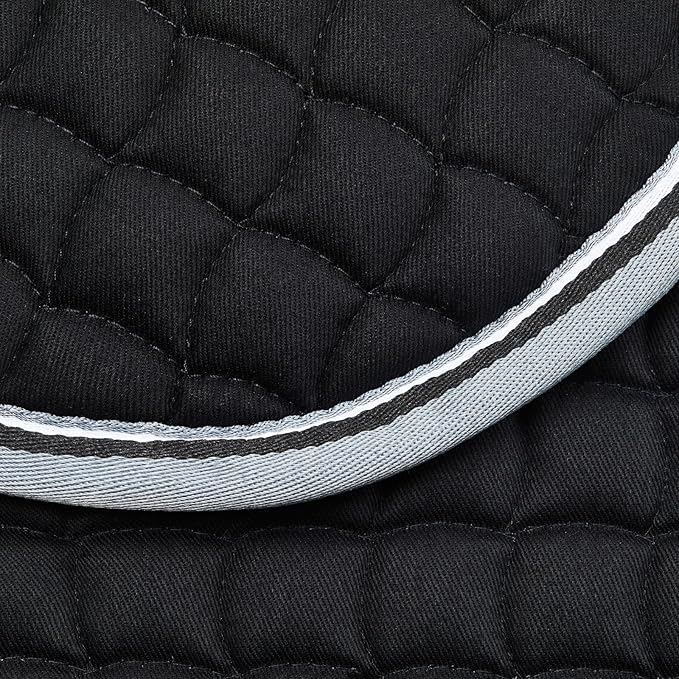 HORZE Adepto Quilted Quick-Dry Dressage Saddle Pad for Horses with Two-Tone Trim