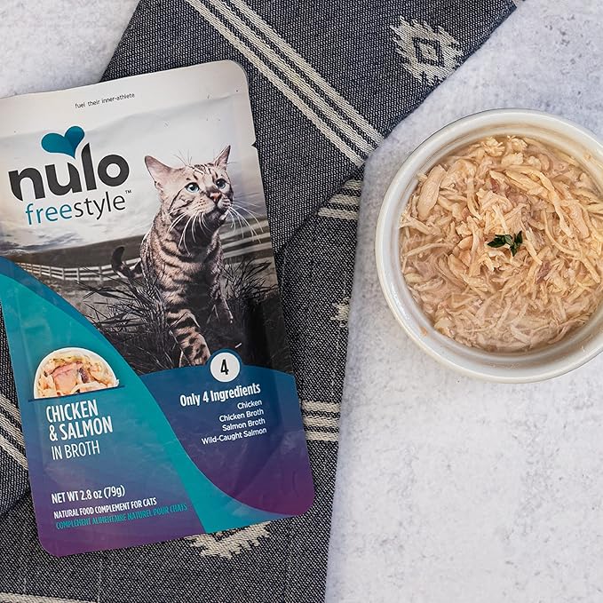 Nulo Freestyle Cat & Kitten Wet Cat Food Pouch, Premium All Natural Grain-Free Soft Cat Food Topper with Amino Acids for Heart Health and High Animal-Based Protein